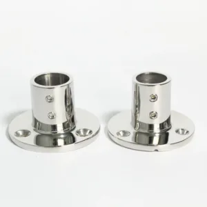 Polish 316SS Round Base Rail Fitting